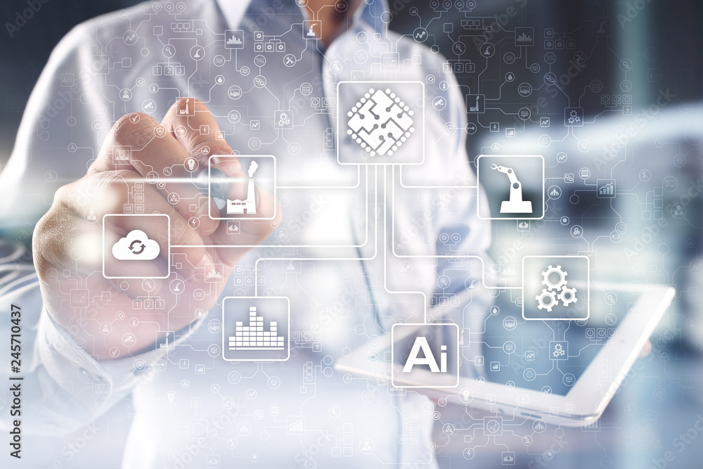 Poster microchip, cpu, processor, microcircuit computing engineering. modernization and business automation