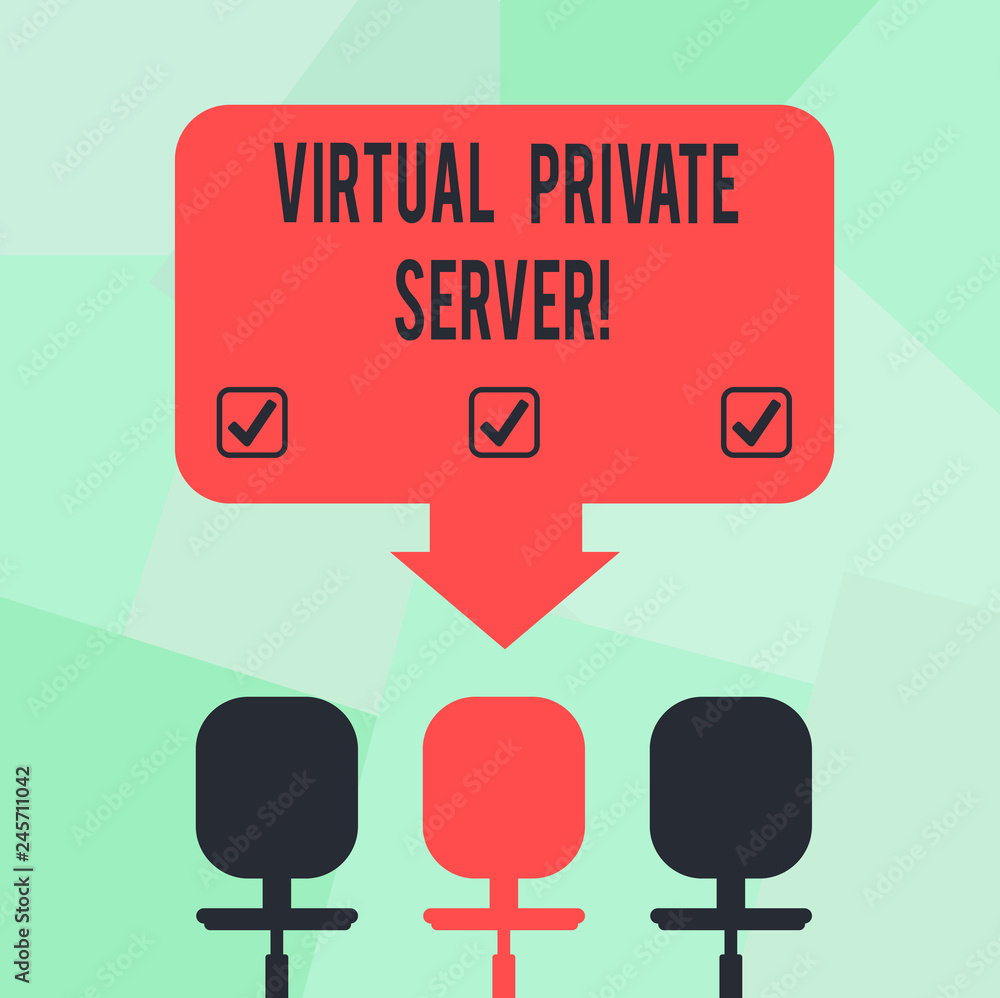 Poster conceptual hand writing showing virtual private server. business photo text sold as a service by an 