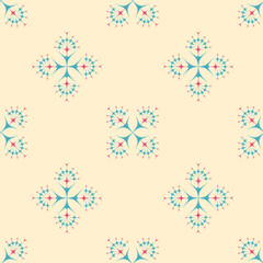 Fototapeta premium Abstract vector pattern illustration. Seamless ornament, textile background