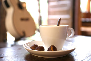 Cup Of Coffee With Almond