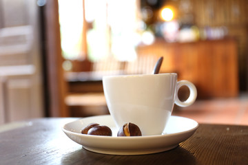 Cup Of Coffee With Almond