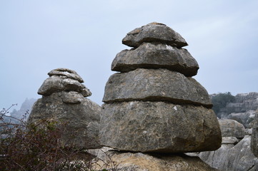 Limestone boulders at the El Torcal de Antequera nature reserve 