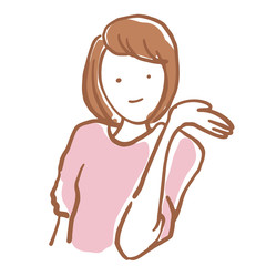 どうぞ　の女性