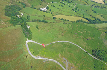 Paragliders above Mam Tor in the Peak District