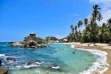Fototapeta na wymiar Cabo San Juan beach, caribbean coast, Colombia