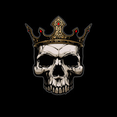 Skull with gold crown