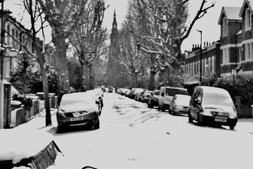 Obraz premium London street in the sow