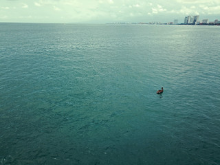 バンデラス湾の海岸の空撮