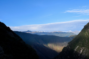 The Peruvian Andes, seen from Machu Picchu