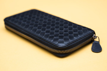 black wallet leather Zip-around