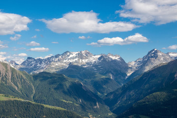 Fototapeta na wymiar View closeup mountains scenes, route great Aletsch Glacier