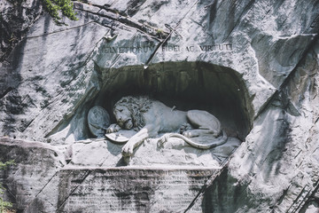 Dying Lion of Lucerne Monument, Switzerland