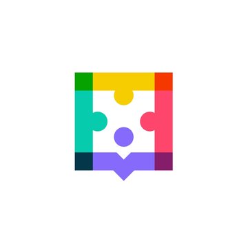 people family together human unity chat bubble logo vector icon