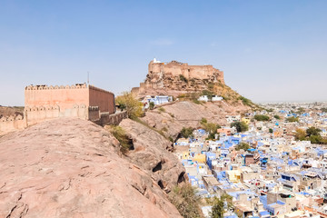 Fototapeta premium Jodhpur, India. View of Mehrangarh fort in sunny day.