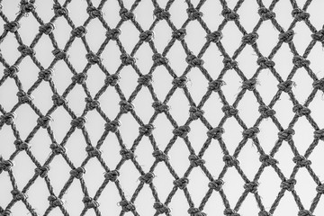 Rope Net with knots Isolated, Fishnet B&W