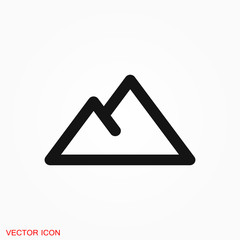 Mountain icon logo, illustration, vector sign symbol for design