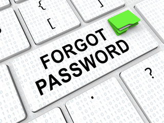 Forgot Password Keyboard Shows Login Authentication Invalid - 3d Illustration