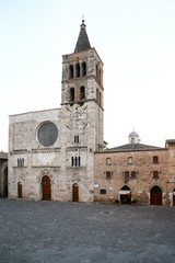 Fototapeta na wymiar Cathedral of San Michele, Bevagna, Umbria, Italy , external 