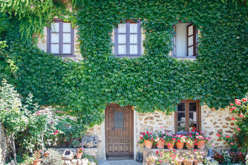 Casa rural con enredadera