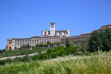 Fototapeta na wymiar Assisi, San Francesco complex, Italy