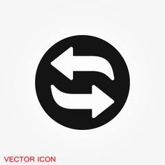 Exchange and convert icon. Logo, illustration, vector sign symbol