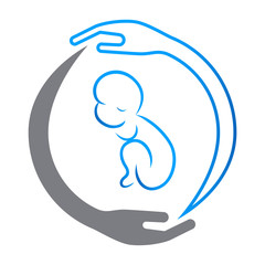 Baby in der Hand halten - Logo design