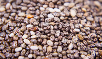 Chia seeds . A component of a healthy diet.