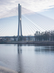 Bridge over the river in Wroclaw, Poland