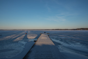 Frozen lake. 
