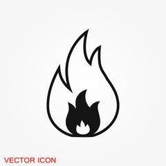 Fire icon vector. Icon illustration for logo design