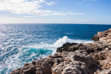 Malta sea. Beautiful winter island Malta view
