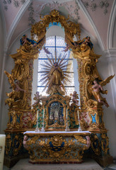 Fototapeta na wymiar Autel baroque à Stams, Tyrol, Autriche