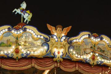  Ornament from a festive pattern and the image of an angel