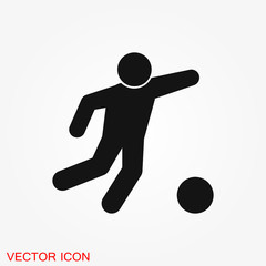 Foot ball, soccer icon sport objects for logo, vector sign symbol for design