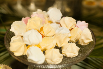 stack of zephyr sweeties in glass vase