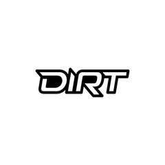 Dirt logo vector design. Extreme offroad sports logotype template.