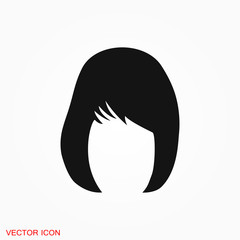 Hair salon icon logo, vector illustration, sign symbol for design