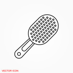 Hair brush icon logo, illustration, vector sign symbol for design