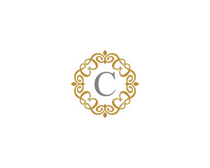 Monogram Letter C Frame Logo Icon 001