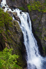 Fototapeta na wymiar Beautiful waterfall in the mountains.