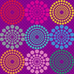 Collection of swatches memphis patterns - seamless. Retro fashion style 80-90s.