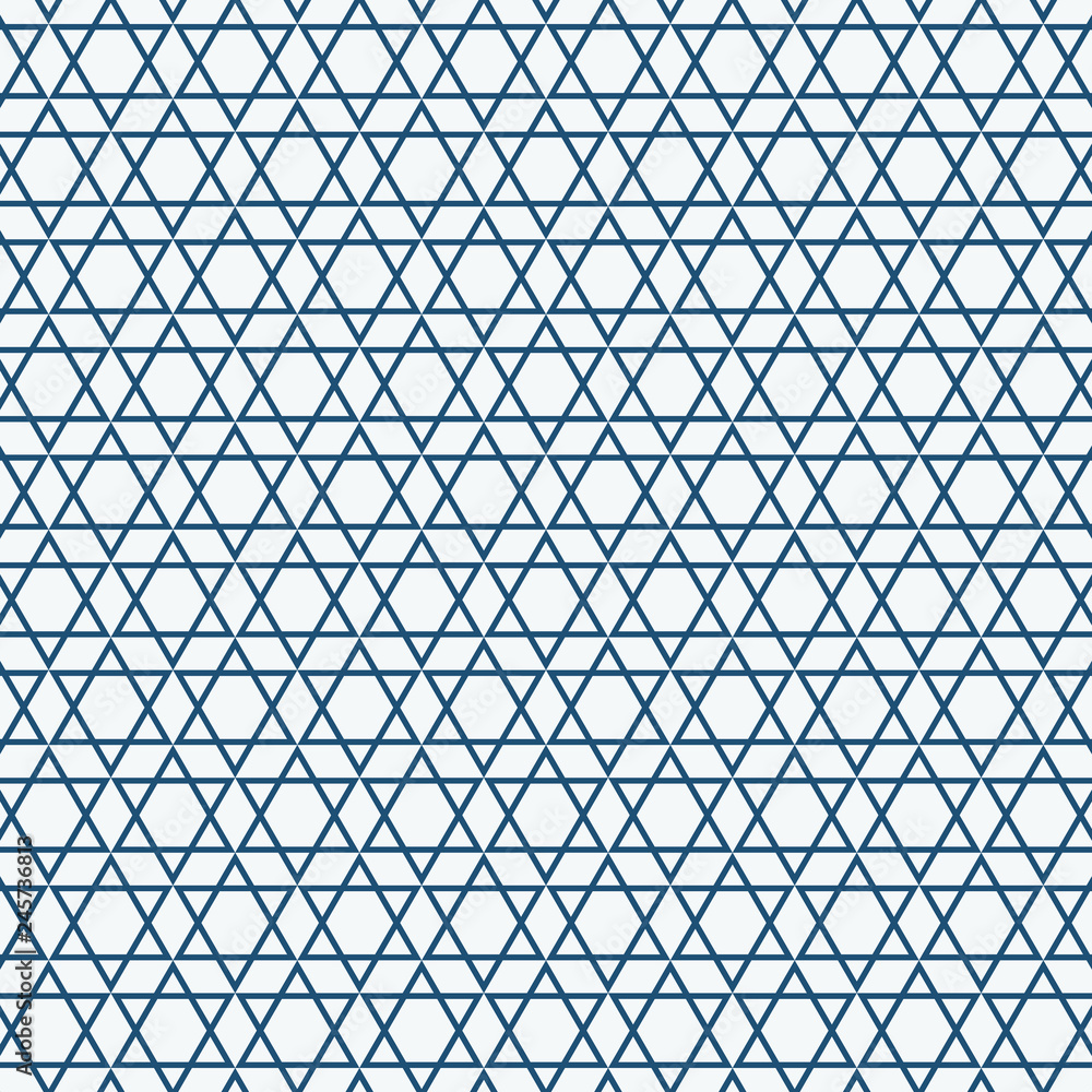 Poster abstract simple seamless blue triangle pattern.
