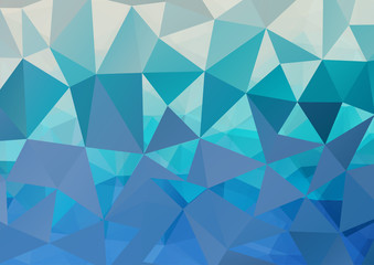 Multicolor polygonal illustration, which consists of triangles.