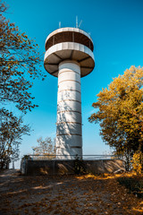 observation tower in the forest