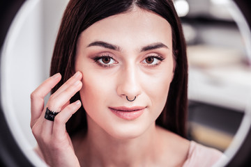 Face of a nice attractive young woman