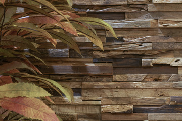 variation of wooden block pieces stacked as a wall