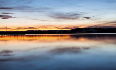 Obraz premium Abendstimmung am Ammersee