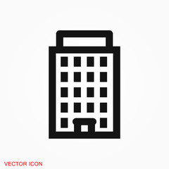 Hotel icon logo, illustration, vector sign symbol for design