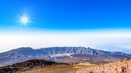 Panorama - Blick vom Inselvulkan Teide auf die Caldera
