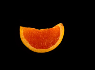 Grapefruit isolated on black background. With clipping path